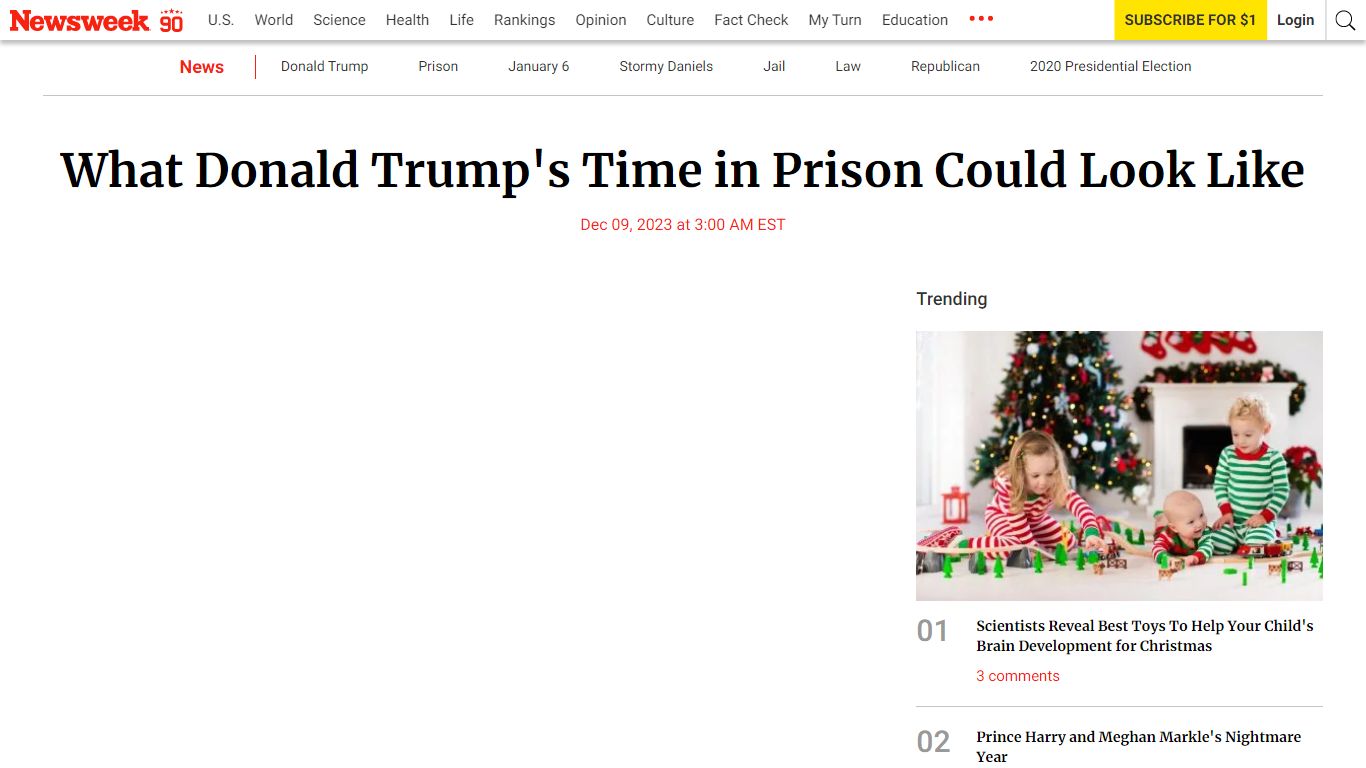 What Donald Trump's Time in Prison Could Look Like - Newsweek